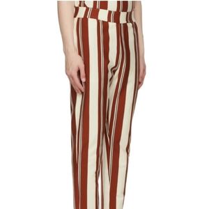 OPENING CEREMONY Off-White & Brown Jersey Striped Lounge Pants